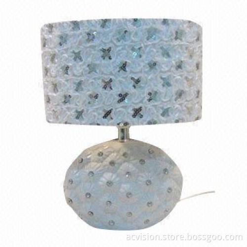 Retro ceramic table lamp with jewelry